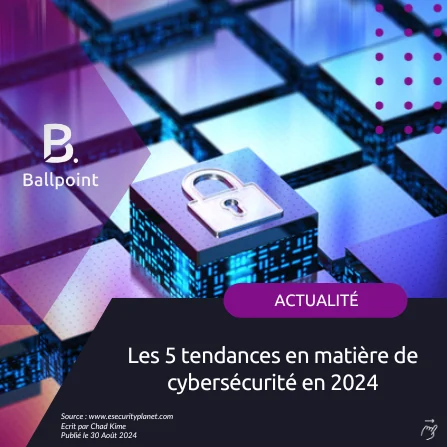 Ballpoint LinkedIn carousel: the 5 cyber security trends of 2024